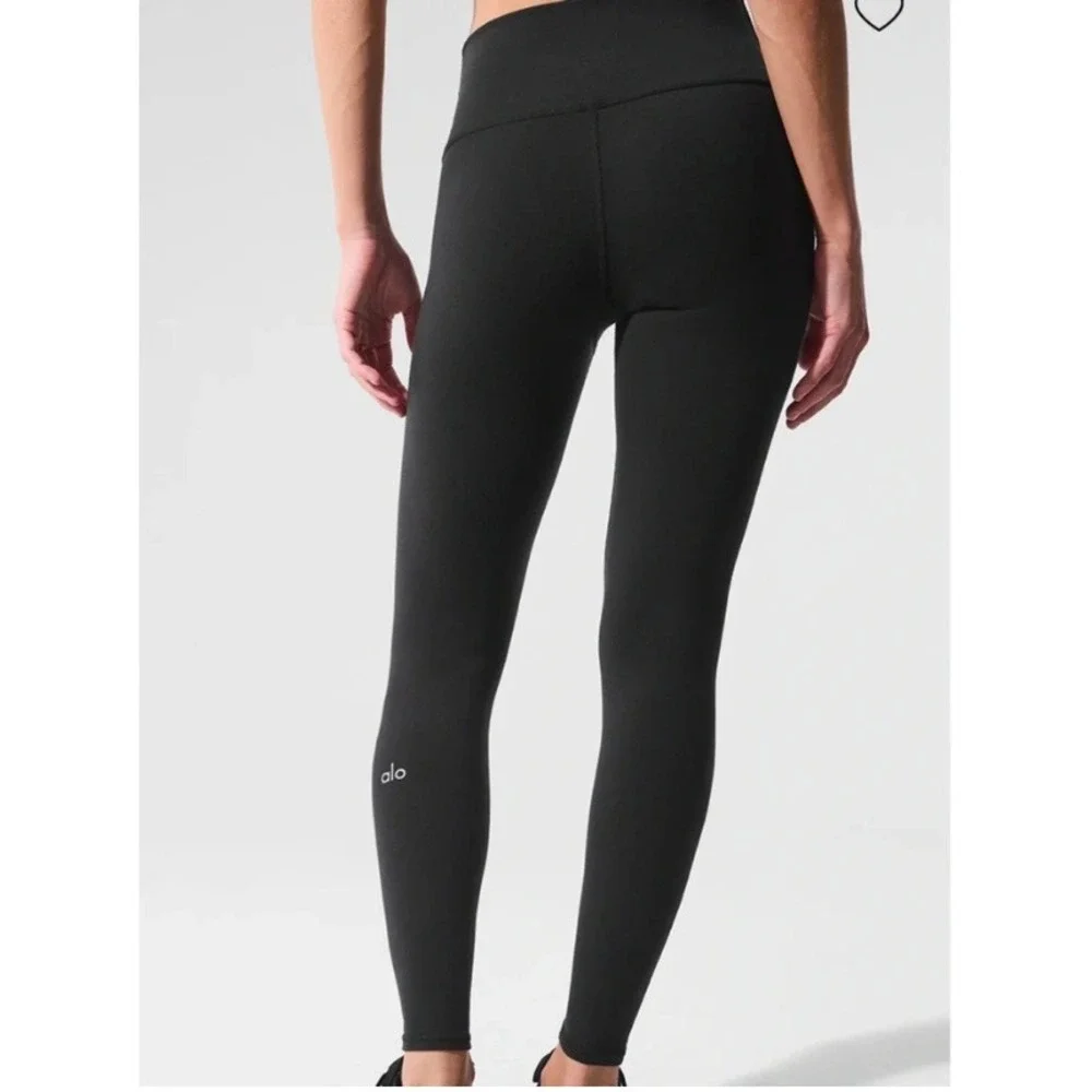 Alo Yoga 7/8 High-Waist Airbrush Leggings Black Size XS Gym Workout